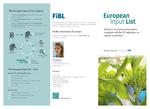 The European Input List - Info Flyer